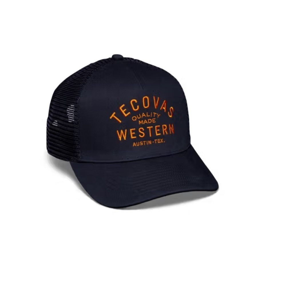 Tecovas Black Hat with Orange Logo. Never been worn. Unisex.